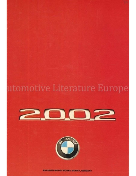 1974 BMW 2002 BROCHURE ENGELS (USA)