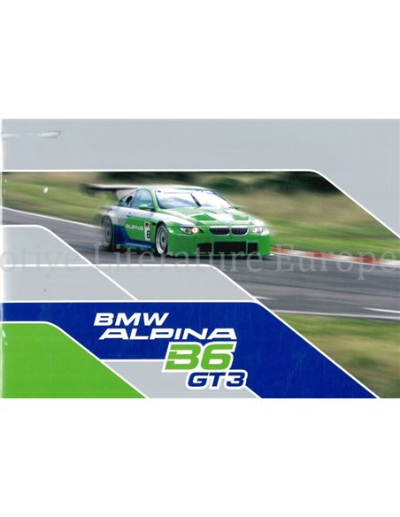 2009 BMW ALPINA B6 GT3 BROCHURE ENGELS