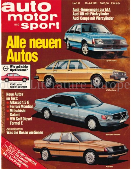 1981 AUTO MOTOR UND SPORT 15 DUITS