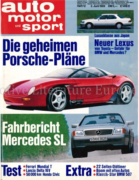 1989 AUTO MOTOR UND SPORT 12 DEUTSCH