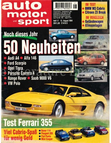 1994 AUTO MOTOR UND SPORT 17 DUITS