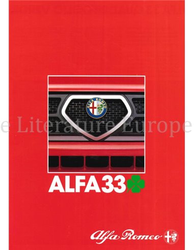 1984 ALFA ROMEO 33 QUADRIFOGLIO VERDE BROCHURE DUTCH