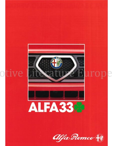 1984 ALFA ROMEO 33 QUADRIFOGLIO VERDE BROCHURE DUTCH