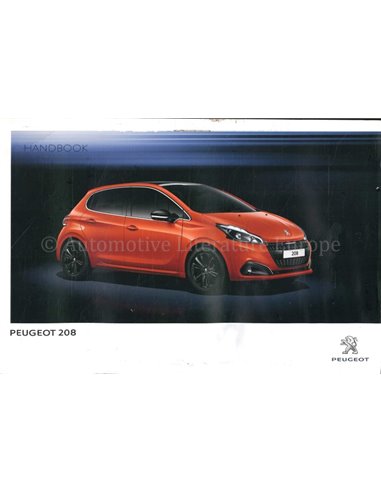 2015 PEUGEOT 208 INSTRUCTIEBOEKJE ENGELS