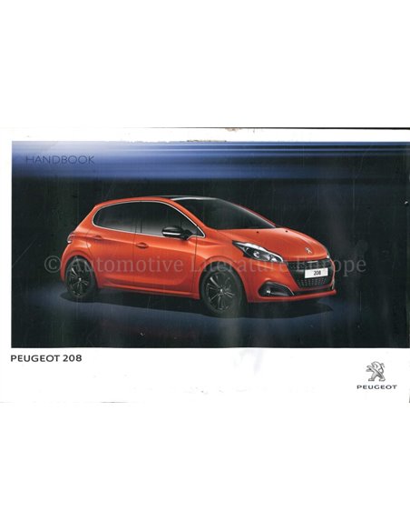 2015 PEUGEOT 208 INSTRUCTIEBOEKJE ENGELS