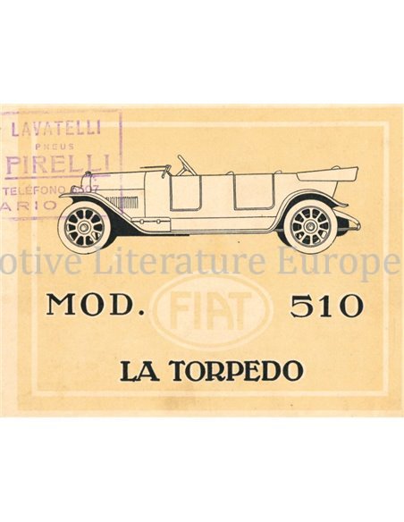 1920 FIAT 510 BROCHURE ITALIAN