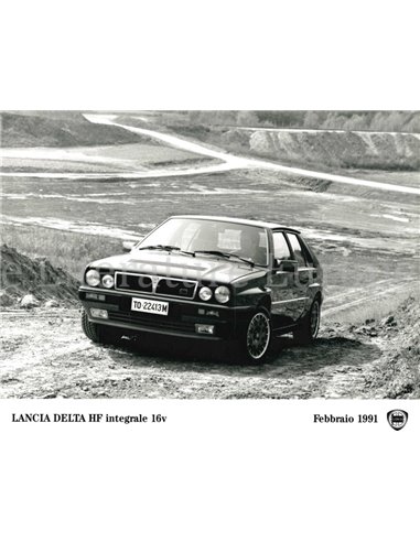 1991 LANCIA DELTA HF INTEGRALE PRESS PHOTO