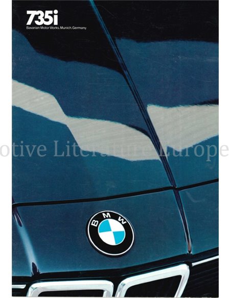 1985 BMW 7 SERIE BROCHURE ENGELS (USA)