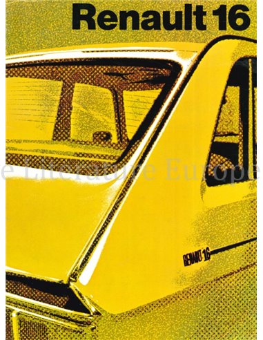 1972 RENAULT 16 BROCHURE FRANS