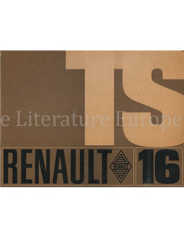 1969 RENAULT 16 TS BROCHURE FRANZÖSISCH