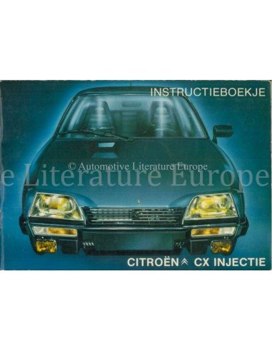 1984 CITROEN CX INJEKTION BETRIEBSANLEITUNG NIEDERLÄNDISCH