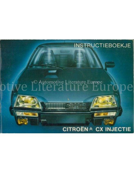 1984 CITROEN CX INJECTION OWNERS MANUAL DUTCH