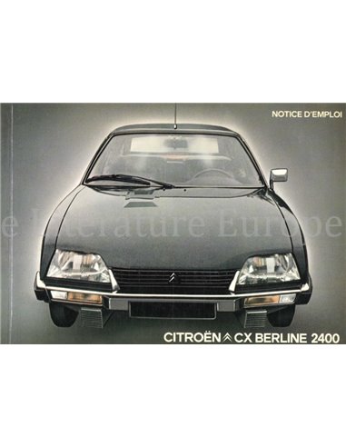 1980 CITROEN CX BERLINE 2400 INSTRUCTIEBOEKJE FRANS