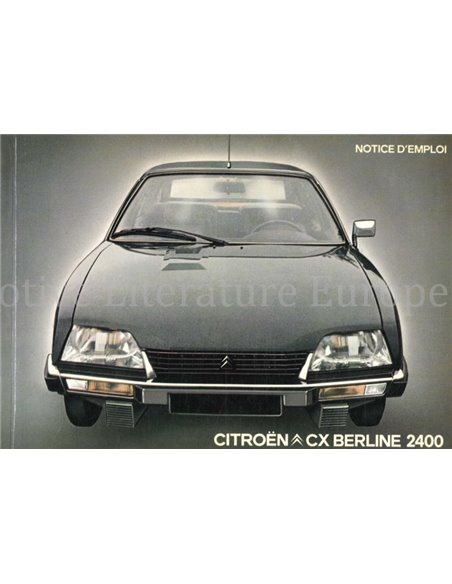 1980 CITROEN CX BERLINE 2400 OWNERS MANUAL FRENCH