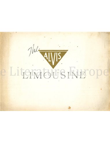 1938 ALVIS CRESTED LIMOUSINE PROSPEKT BROCHURE ENGELS