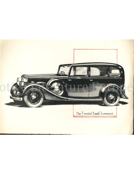 1938 ALVIS CRESTED LIMOUSINE PROSPEKT BROCHURE ENGELS