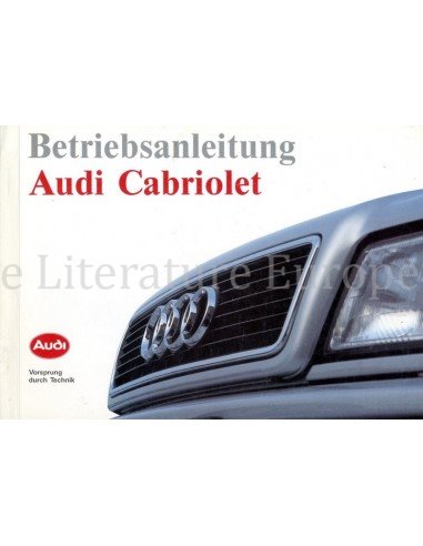 1991 AUDI CABRIOLET INSTRUCTIEBOEKJE DUITS