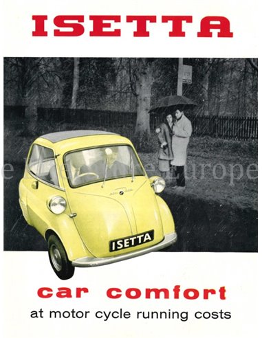 1957 BMW ISETTA BROCHURE ENGELS