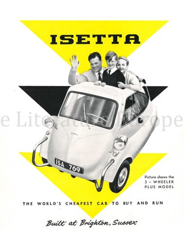 1957 BMW ISETTA BROCHURE ENGLISH