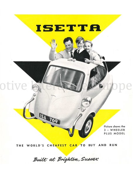 1957 BMW ISETTA BROCHURE ENGELS