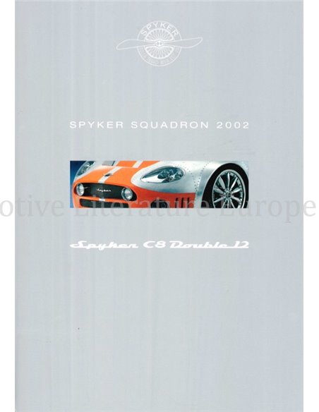 2002 SPYKER CARS C8 DOUBLE 12 PRESSEMAPE ENGLISCH