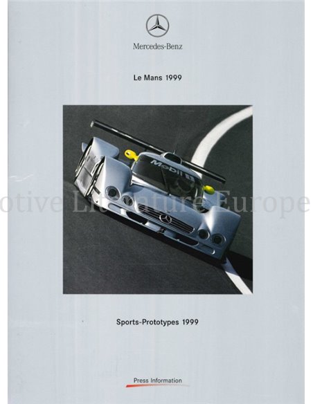 1999 MERCEDES BENZ LE MANS | SPORTS-PROTOTYPES PRESSEMAPPE DEUTSCH