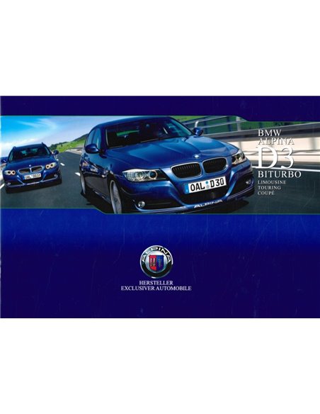 2008 BMW ALPINA D3 BITURBO BROCHURE DUITS