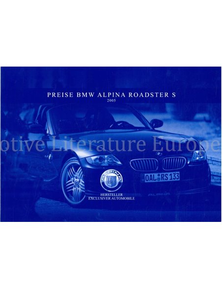 2004 BMW ALPINA ROADSTER S BROCHURE GERMAN