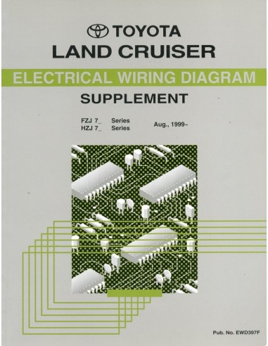 1999 TOYOTA LANDCRUISER ELECTRISCHE SCHEMA'S BIJLAGE WERKPLAATSHANDBOEK ENGELS