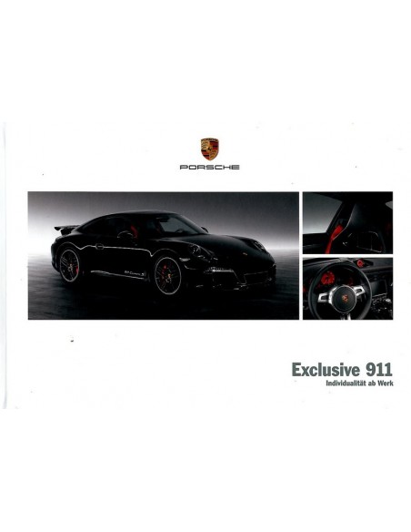 2013 PORSCHE 911 CARRERA EXCLUSIVE HARDCOVER BROCHURE DUITS