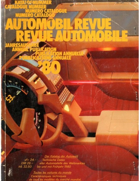 1980 AUTOMOBIL REVUE JAARBOEK DUITS FRANS