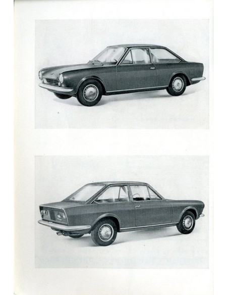 1968 FIAT 124 SPORT COUPE INSTRUCTIEBOEKJE ENGELS